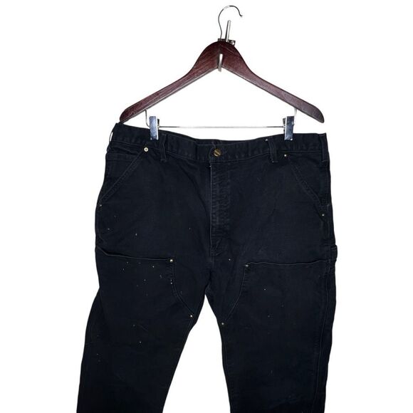 Carhartt Double Knee Black Dungaree Fit Pants 40X32 - Picture 2 of 8